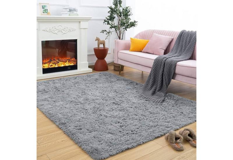 LuxusKollektion Hochflor-Teppich Teppich Hochflor Shaggy Wohnzimmer Schlafzimmer Grau 80 x 150 cm LuxusKollektion Hochflor-Teppich Teppich Hochflor Shaggy Wohnzimmer Schlafzimmer Grau 80 x 150 cm von LuxusKollektion