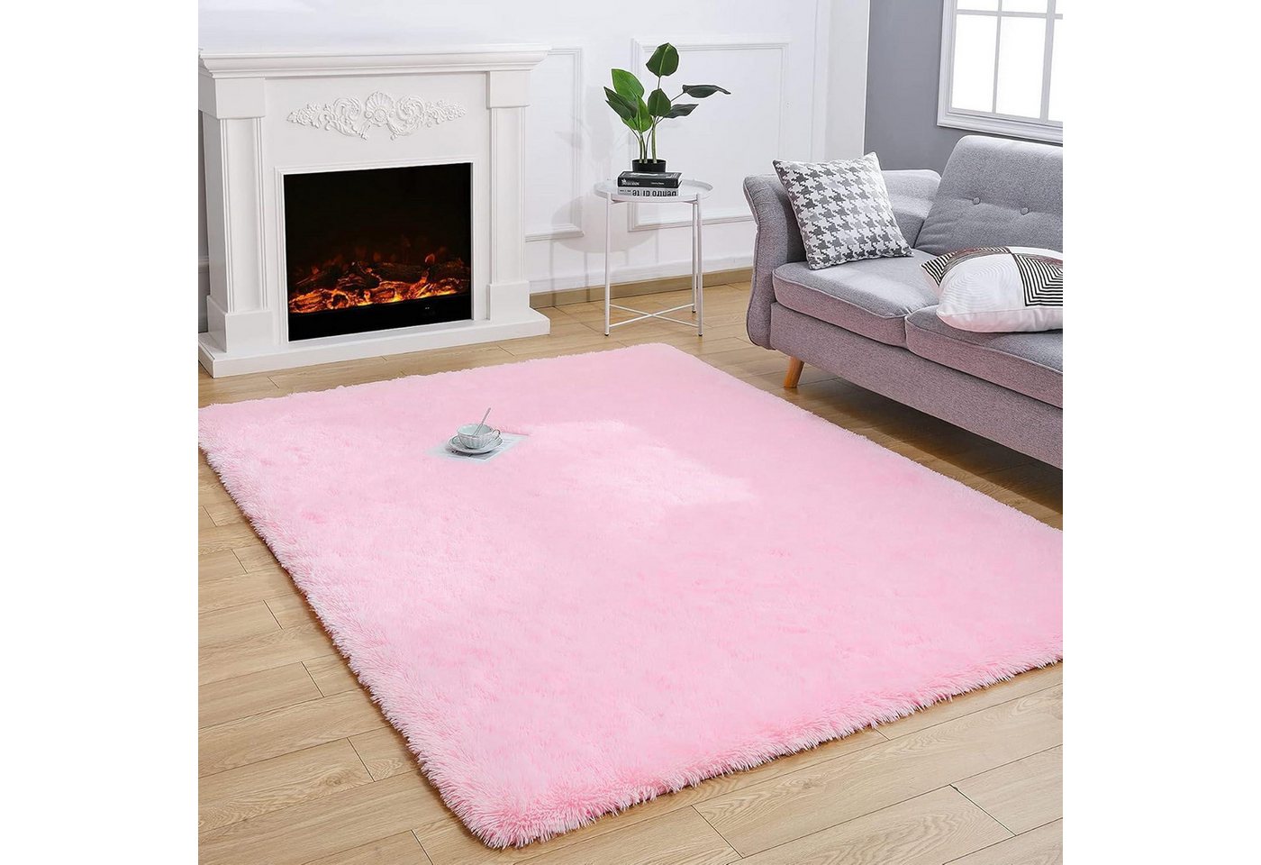 LuxusKollektion Hochflor-Teppich Teppich Hochflor Shaggy Wohnzimmer Schlafzimmer Rosa 160 x 230 cm LuxusKollektion Hochflor-Teppich Teppich Hochflor Shaggy Wohnzimmer Schlafzimmer Rosa 160 x 230 cm von LuxusKollektion