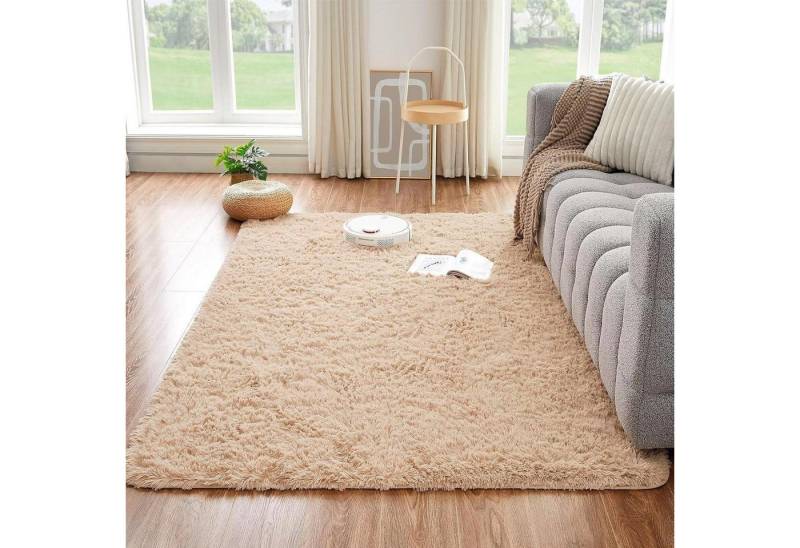 LuxusKollektion Hochflor-Teppich Teppich Wohnzimmer Läufer Langflor Shaggy Antirutsch Beige 150x240CM LuxusKollektion Hochflor-Teppich Teppich Wohnzimmer Läufer Langflor Shaggy Antirutsch Beige 150x240CM von LuxusKollektion