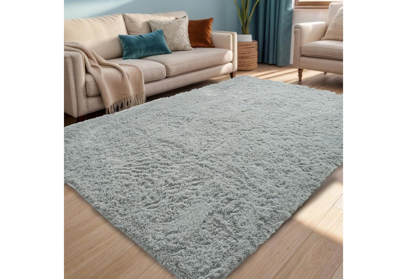 LuxusKollektion Hochflor-Teppich Weicher Zottelteppich Flauschiger Flächenteppich Waschbarer LuxusKollektion Hochflor-Teppich Weicher Zottelteppich Flauschiger Flächenteppich Waschbarer von LuxusKollektion