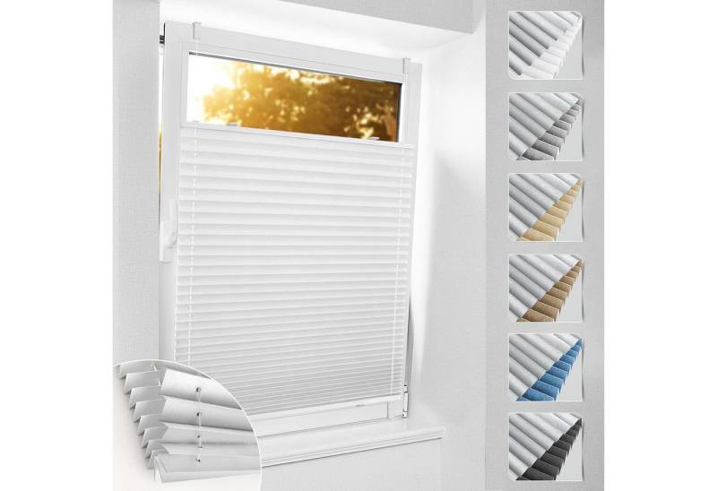 LuxusKollektion Jalousie Plissee Klemmfix ohne Bohren Verdunkelung 70x150cm B70 x H150 cm Weiß LuxusKollektion Jalousie Plissee Klemmfix ohne Bohren Verdunkelung 70x150cm B70 x H150 cm Weiß von LuxusKollektion