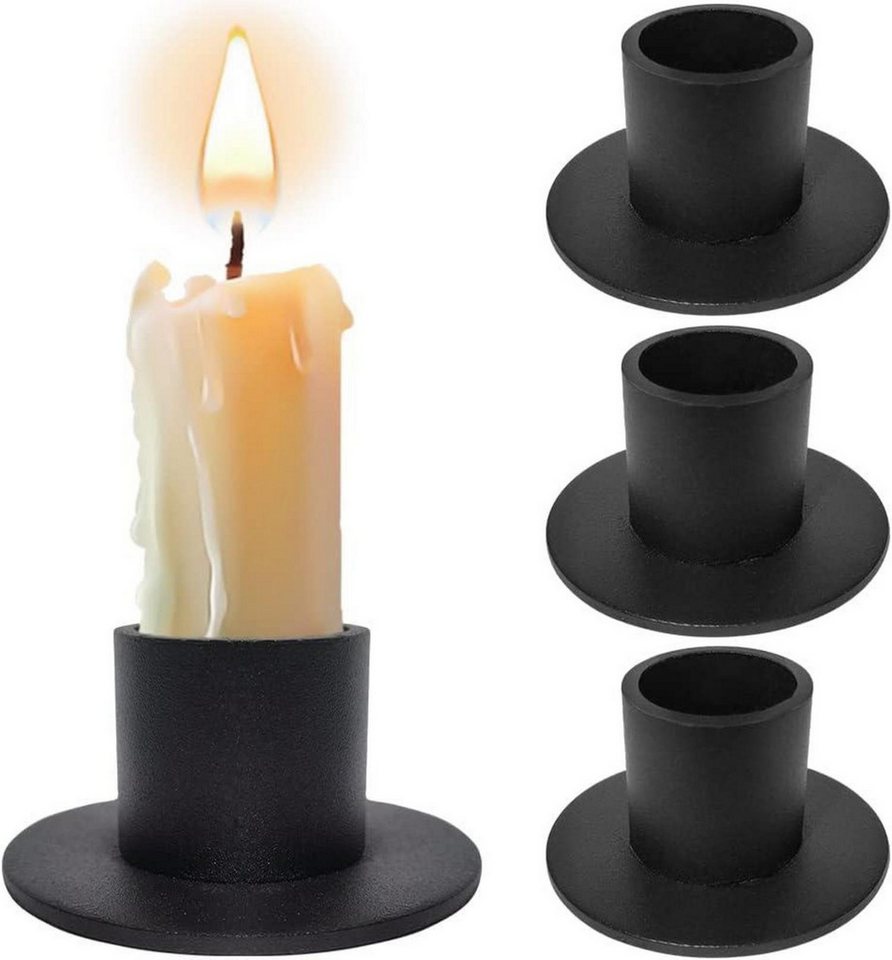 LuxusKollektion Kerzenständer 4er Set Schwarze Kerzenständer Retro für Abendessen und Dekoration LuxusKollektion Kerzenständer 4er Set Schwarze Kerzenständer Retro für Abendessen und Dekoration von LuxusKollektion