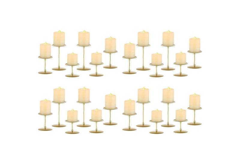 LuxusKollektion Kerzenständer Kerzenständer Metall Stumpenkerzen Adventskranz 24er Set Gold LuxusKollektion Kerzenständer Kerzenständer Metall Stumpenkerzen Adventskranz 24er Set Gold von LuxusKollektion