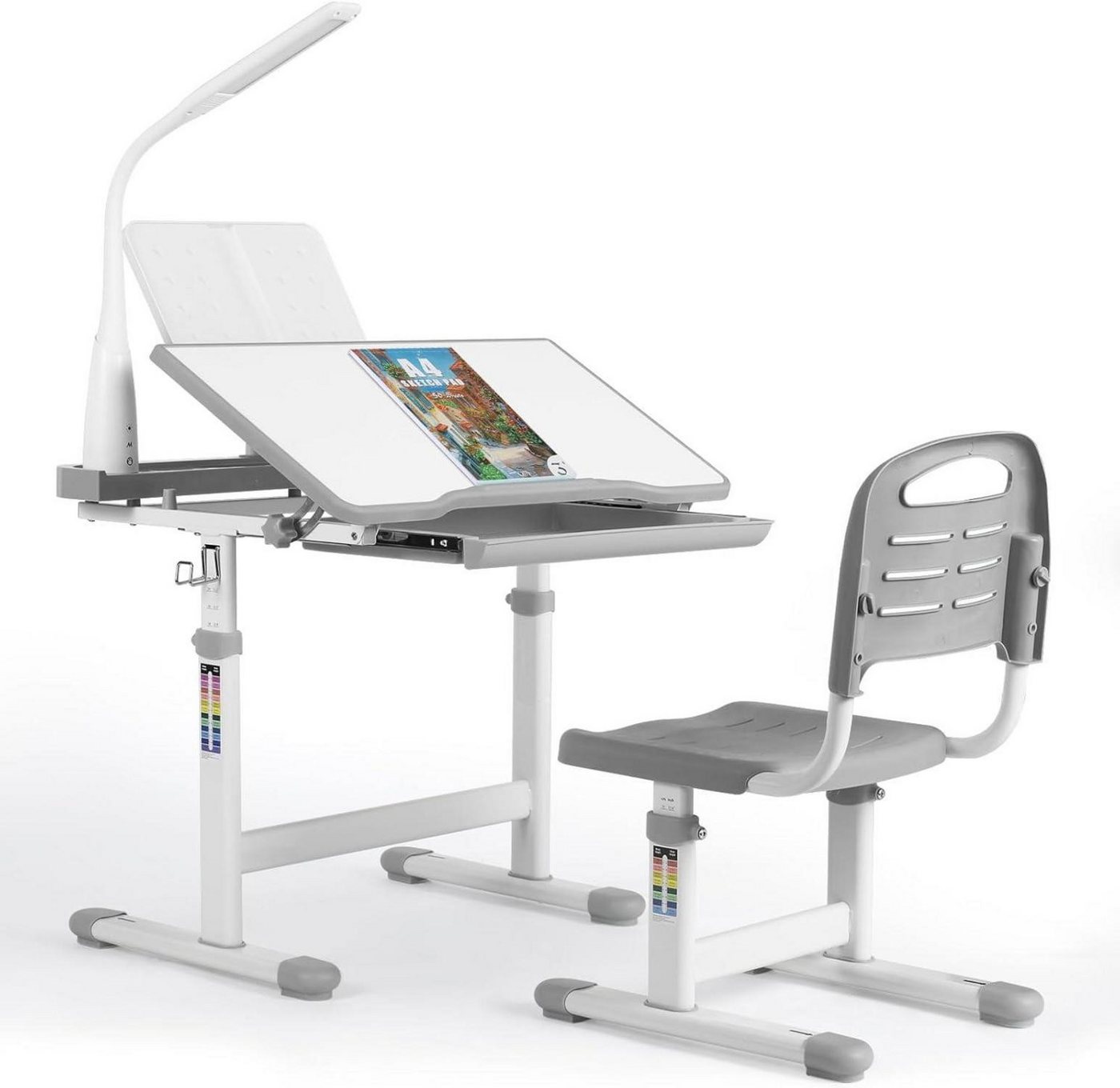 LuxusKollektion Kinderschreibtisch Kinder Schreibtisch Stuhl Set Höhenverstellbar Schülerschreibtisch LuxusKollektion Kinderschreibtisch Kinder Schreibtisch Stuhl Set Höhenverstellbar Schülerschreibtisch von LuxusKollektion