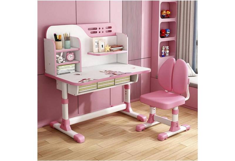 LuxusKollektion Kinderschreibtisch Kinder Schreibtisch Stuhl Set höhenverstellbar Cartoon Muster Jungen von LuxusKollektion