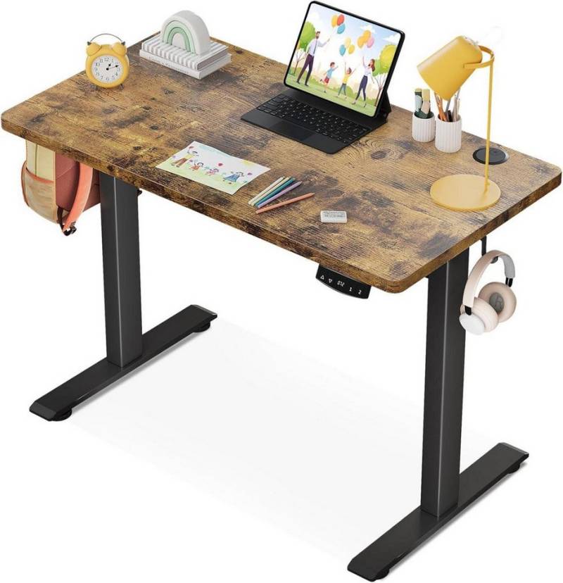 LuxusKollektion Kinderschreibtisch Kinderschreibtisch Höhenverstellbar 100 cm Elektrisch Ergonomisch 18mm von LuxusKollektion