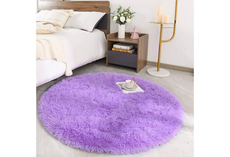 LuxusKollektion Kinderteppich Teppich rund Plüsch Kinder Mädchen Schlafzimmer Violett 200 x 200 cm LuxusKollektion Kinderteppich Teppich rund Plüsch Kinder Mädchen Schlafzimmer Violett 200 x 200 cm von LuxusKollektion