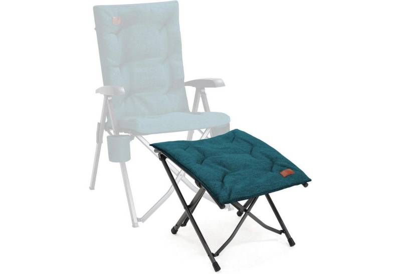 LuxusKollektion Klappstuhl Fußhocker Faltbar 47cm Fußablage Sessel Garten schräge Linie Grün von LuxusKollektion