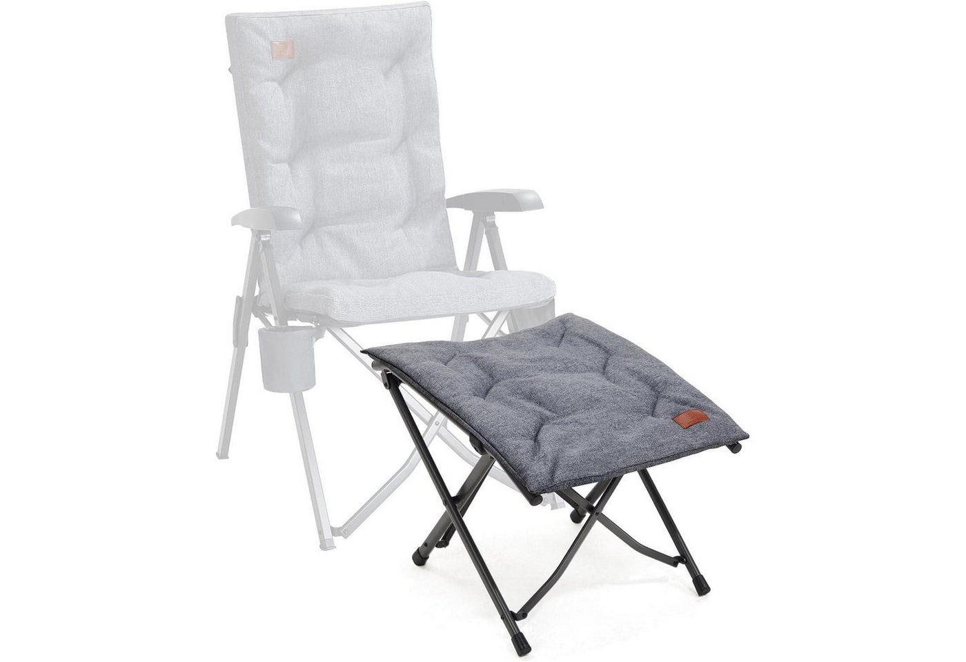 LuxusKollektion Klappstuhl Fußhocker Klapphocker Faltbar 47cm Fußstütze schräge Linie Grau LuxusKollektion Klappstuhl Fußhocker Klapphocker Faltbar 47cm Fußstütze schräge Linie Grau von LuxusKollektion