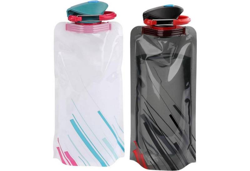 LuxusKollektion Klappstuhl Trinkflasche Faltbar Festival Wandern 2 Stück (Schwarz+weiß) 2 Stück von LuxusKollektion