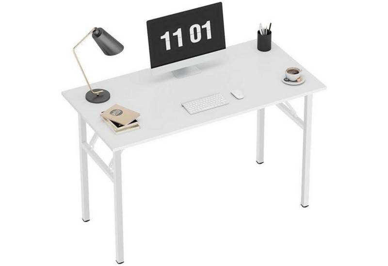 LuxusKollektion Klapptisch Klapptisch Schreibtisch Computertisch PC Bürotisch Holz Weiß 100x60CM von LuxusKollektion