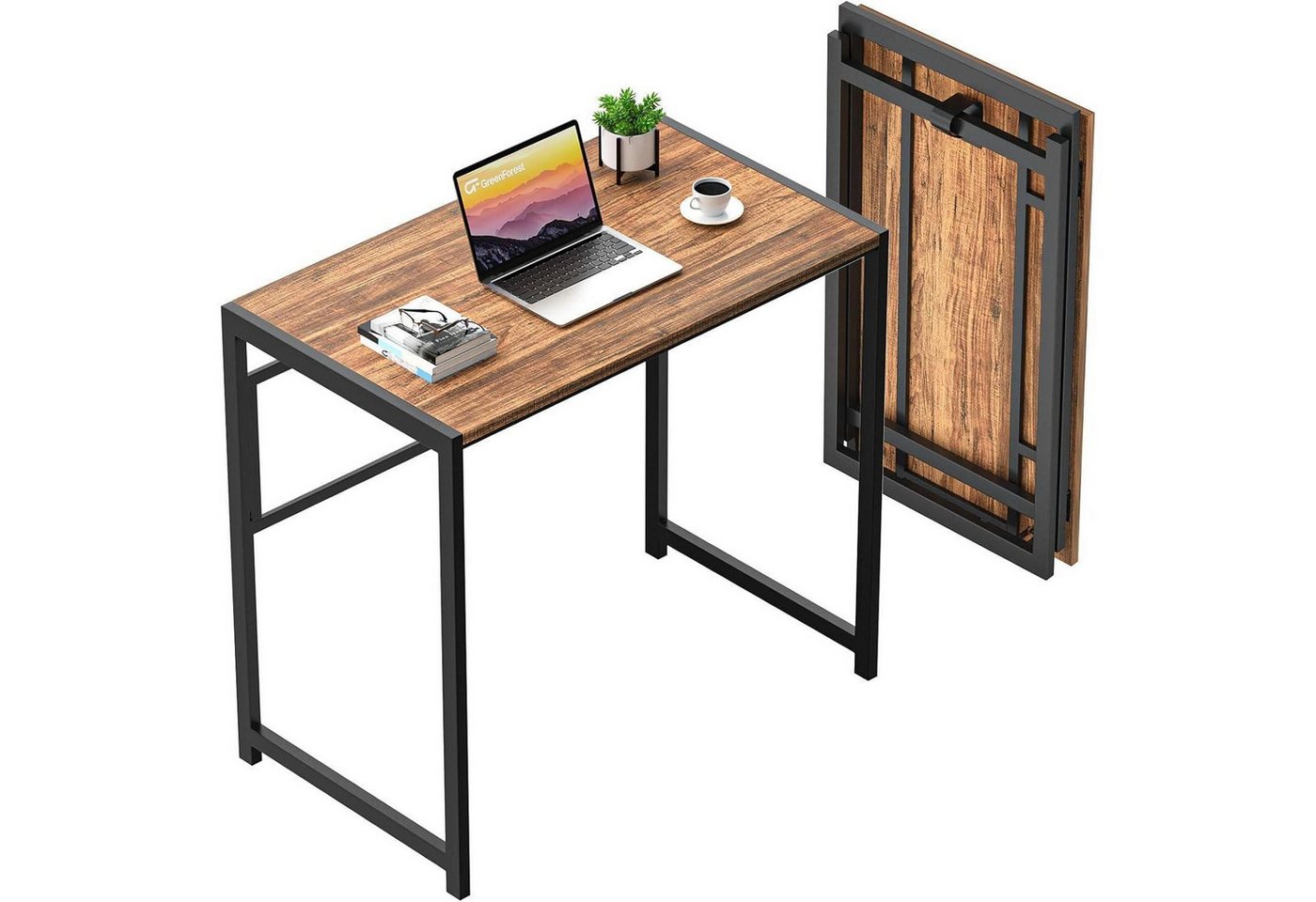 LuxusKollektion Klapptisch Kleiner Klappschreibtisch 100x48 cm Keine Montage Gold von LuxusKollektion