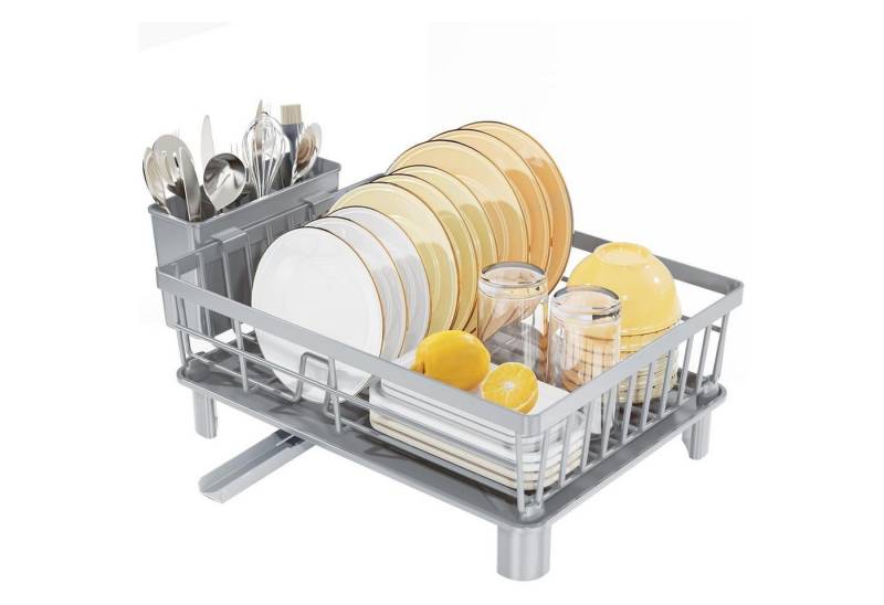 LuxusKollektion Kochbesteck-Set Abtropfgestell Geschirr Abtropfschale Edelstahl Auslauf Grau Klein LuxusKollektion Kochbesteck-Set Abtropfgestell Geschirr Abtropfschale Edelstahl Auslauf Grau Klein von LuxusKollektion