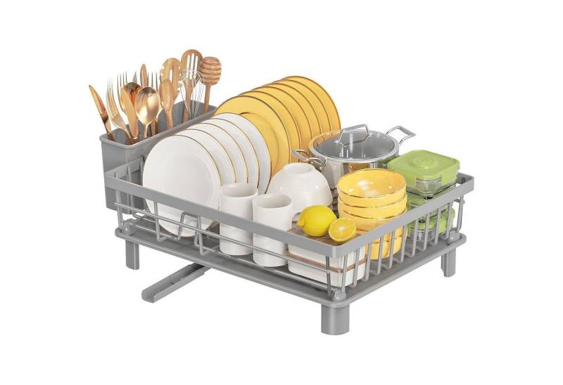 LuxusKollektion Kochbesteck-Set Abtropfgestell Geschirr Edelstahl Abtropfschale Auslauf Grau Großer LuxusKollektion Kochbesteck-Set Abtropfgestell Geschirr Edelstahl Abtropfschale Auslauf Grau Großer von LuxusKollektion
