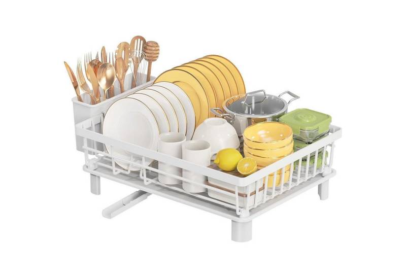 LuxusKollektion Kochbesteck-Set Abtropfgestell Geschirr Edelstahl Abtropfschale Auslauf Weiß Großer LuxusKollektion Kochbesteck-Set Abtropfgestell Geschirr Edelstahl Abtropfschale Auslauf Weiß Großer von LuxusKollektion