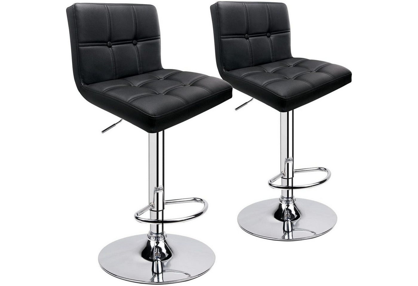LuxusKollektion Kochbesteck-Set Barhocker 2er Set Lehne höhenverstellbar Kunstleder Schwarz LuxusKollektion Kochbesteck-Set Barhocker 2er Set Lehne höhenverstellbar Kunstleder Schwarz von LuxusKollektion