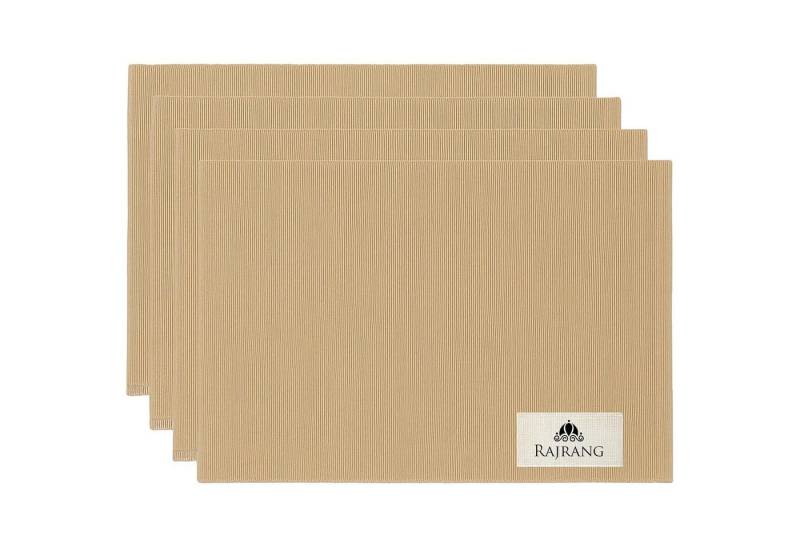 LuxusKollektion Kochbesteck-Set Baumwolltischsets 4er Esstisch 33x48cm Croissantbraun Croissantbraun 4 von LuxusKollektion