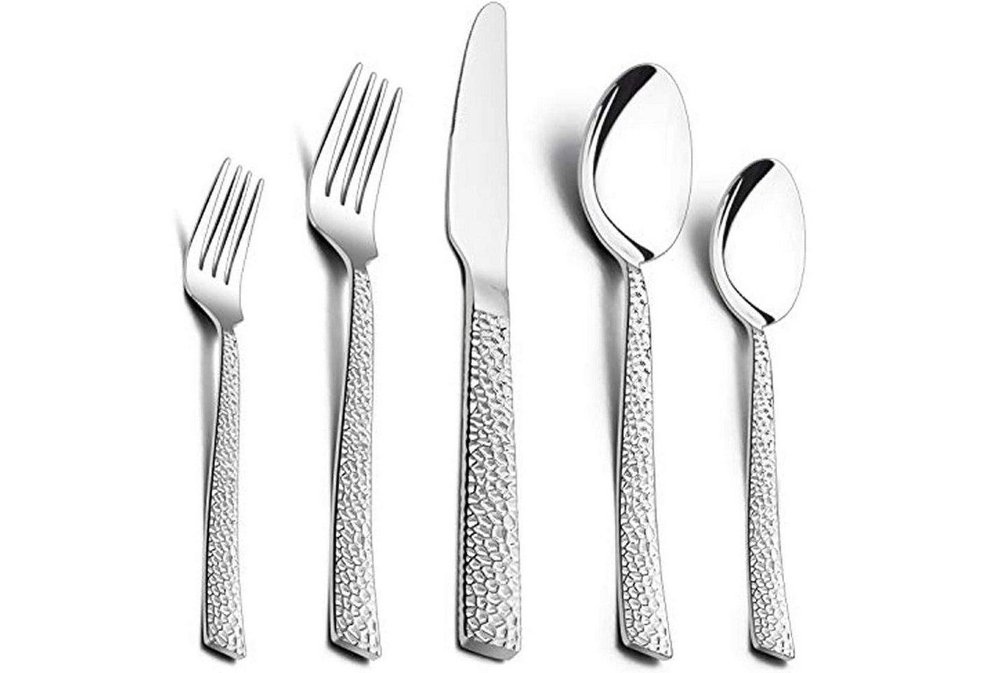 LuxusKollektion Kochbesteck-Set Besteck Edelstahl 60teilig Messer Gabel 60 Stück-Hammer Griff LuxusKollektion Kochbesteck-Set Besteck Edelstahl 60teilig Messer Gabel 60 Stück-Hammer Griff von LuxusKollektion