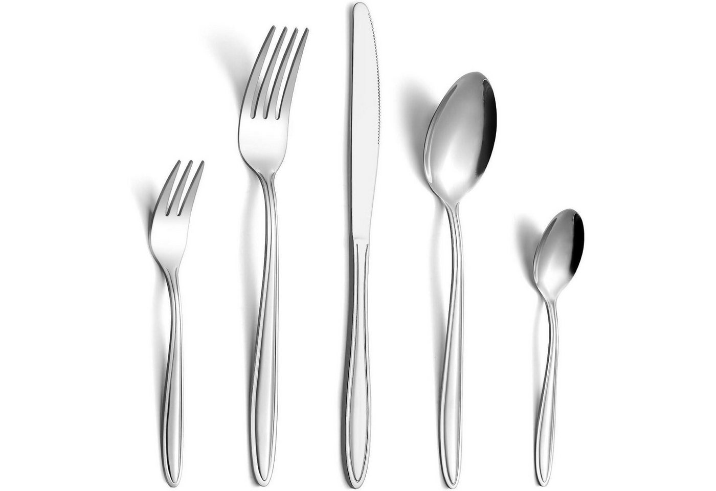 LuxusKollektion Kochbesteck-Set Besteck Edelstahl 6tlg Messer Löffel Schmaler Griff 30 LuxusKollektion Kochbesteck-Set Besteck Edelstahl 6tlg Messer Löffel Schmaler Griff 30 von LuxusKollektion