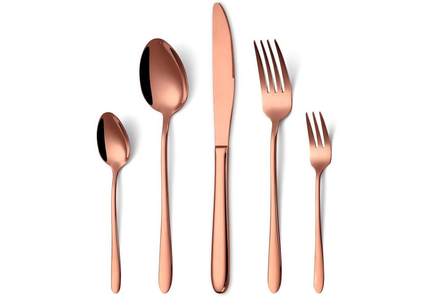 LuxusKollektion Kochbesteck-Set Besteck Roségold Edelstahl Messer Gabel Löffel 30 Teilig Roségold LuxusKollektion Kochbesteck-Set Besteck Roségold Edelstahl Messer Gabel Löffel 30 Teilig Roségold von LuxusKollektion