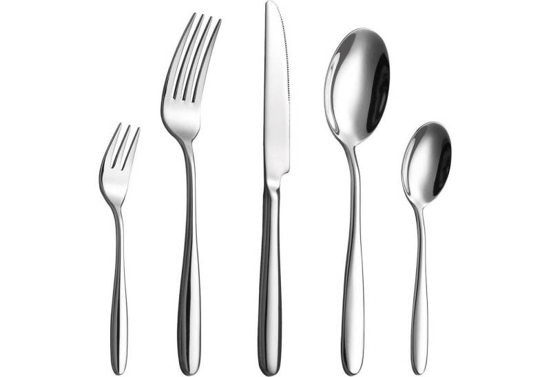 LuxusKollektion Kochbesteck-Set Besteckset 12 60teilig Edelstahl Messer Gabel Löffel 60Pcs von LuxusKollektion