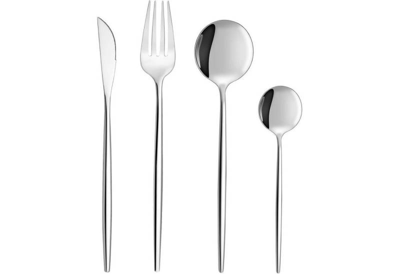 LuxusKollektion Kochbesteck-Set Besteckset 6 Personen Edelstahl Messer 24 teilig 24 Teilig-silber von LuxusKollektion