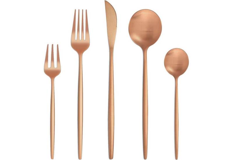LuxusKollektion Kochbesteck-Set Besteckset 6er Edelstahl Rosegold Messer 30 teilig 30teilig rosegold von LuxusKollektion
