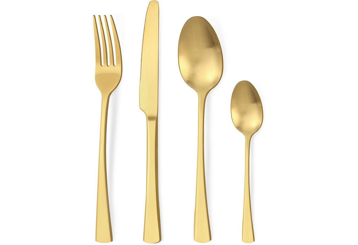LuxusKollektion Kochbesteck-Set Besteckset Edelstahl Matt Gold Messer 24 Teilig-matt Gold 24 teilig LuxusKollektion Kochbesteck-Set Besteckset Edelstahl Matt Gold Messer 24 Teilig-matt Gold 24 teilig von LuxusKollektion