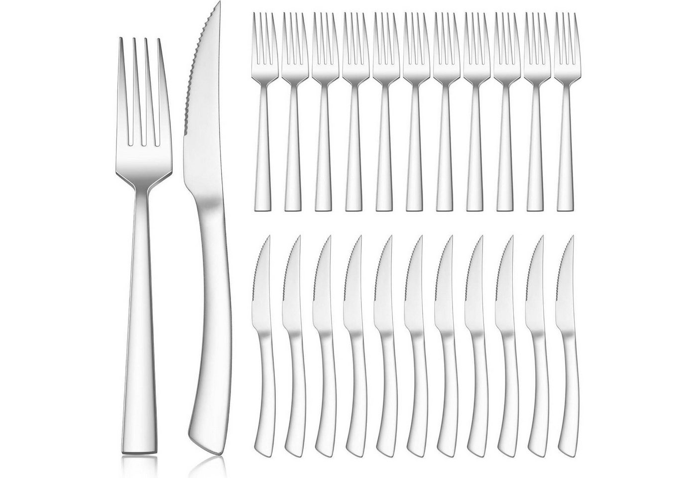 LuxusKollektion Kochbesteck-Set Besteckset Edelstahl Messer Gabeln 24 Griff 24 Modern Griff LuxusKollektion Kochbesteck-Set Besteckset Edelstahl Messer Gabeln 24 Griff 24 Modern Griff von LuxusKollektion