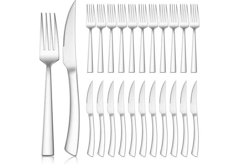 LuxusKollektion Kochbesteck-Set Besteckset Edelstahl Messer Gabeln 24 Griff 24 Modern Griff von LuxusKollektion