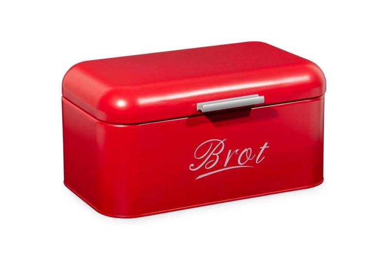 LuxusKollektion Kochbesteck-Set Brotkasten Deckel Metall Knäckebrot Kekse Retro Rot-31cm von LuxusKollektion