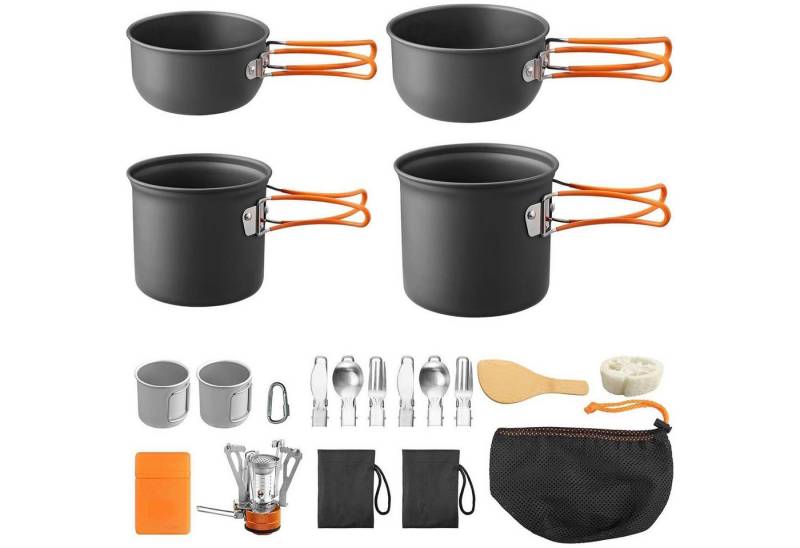 LuxusKollektion Kochbesteck-Set Campinggeschirr Kochgeschirr Aluminium Pfanne Becher 19 PCS von LuxusKollektion