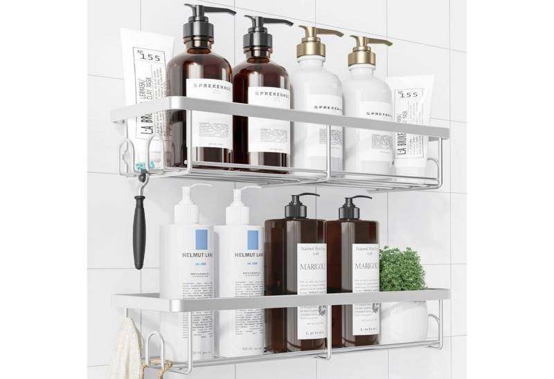 LuxusKollektion Kochbesteck-Set Duschablage ohne Bohren rostfrei Edelstahl Large Silver LuxusKollektion Kochbesteck-Set Duschablage ohne Bohren rostfrei Edelstahl Large Silver von LuxusKollektion