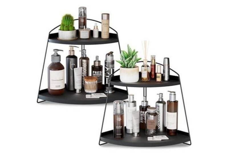 LuxusKollektion Kochbesteck-Set Eckregal 2 Etagen Küchenregal Kosmetik Gewürzregal Schwarz 2 LuxusKollektion Kochbesteck-Set Eckregal 2 Etagen Küchenregal Kosmetik Gewürzregal Schwarz 2 von LuxusKollektion