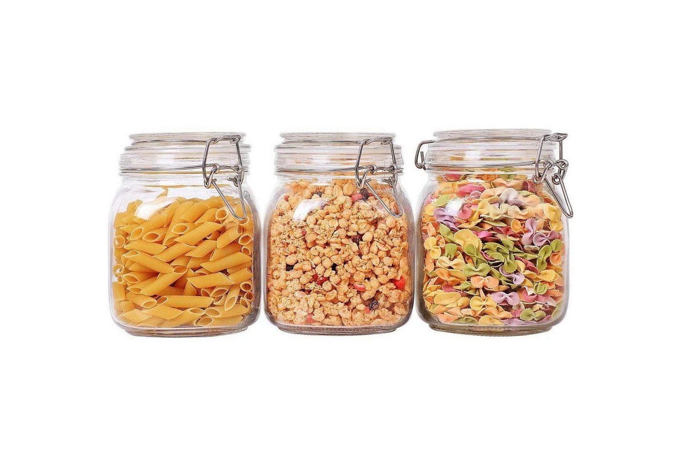 LuxusKollektion Kochbesteck-Set Einmachglas Bügelverschluss 3er Set Fermentierglas Deckel 1 L LuxusKollektion Kochbesteck-Set Einmachglas Bügelverschluss 3er Set Fermentierglas Deckel 1 L von LuxusKollektion