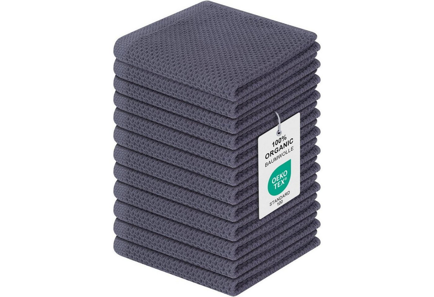 LuxusKollektion Kochbesteck-Set Geschirrtücher Baumwolle Küchentücher 30 x 30cm (12 Stück) Dunkelgrau von LuxusKollektion