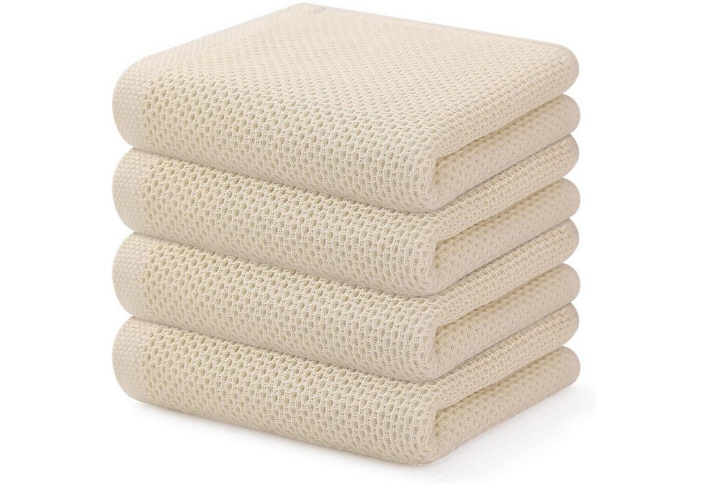 LuxusKollektion Kochbesteck-Set Geschirrtücher Baumwolle Küchentücher 4er Set Beige 33x74 CM LuxusKollektion Kochbesteck-Set Geschirrtücher Baumwolle Küchentücher 4er Set Beige 33x74 CM von LuxusKollektion