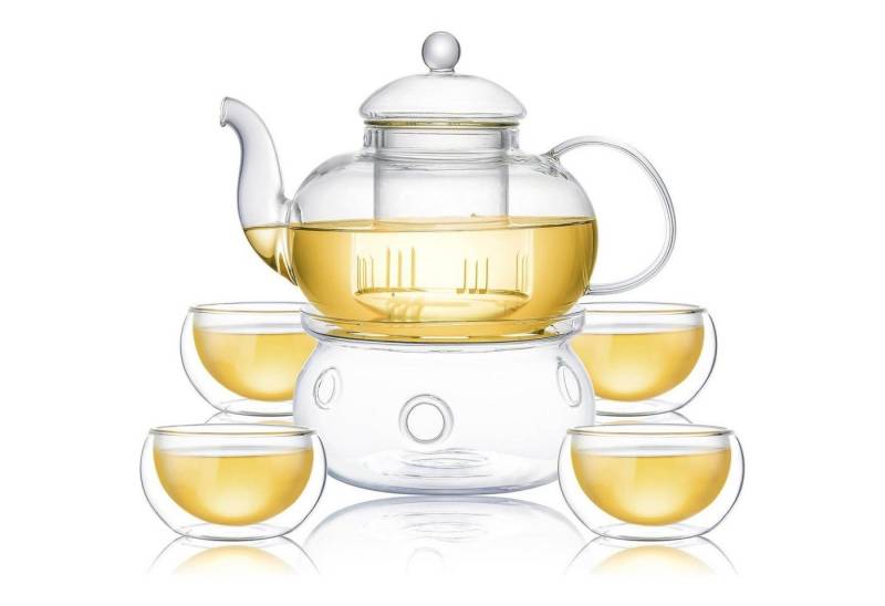 LuxusKollektion Kochbesteck-Set Glaskanne Teesieb Teegläser 100ml Teekanne,Teetassen und Stövchen LuxusKollektion Kochbesteck-Set Glaskanne Teesieb Teegläser 100ml Teekanne,Teetassen und Stövchen von LuxusKollektion