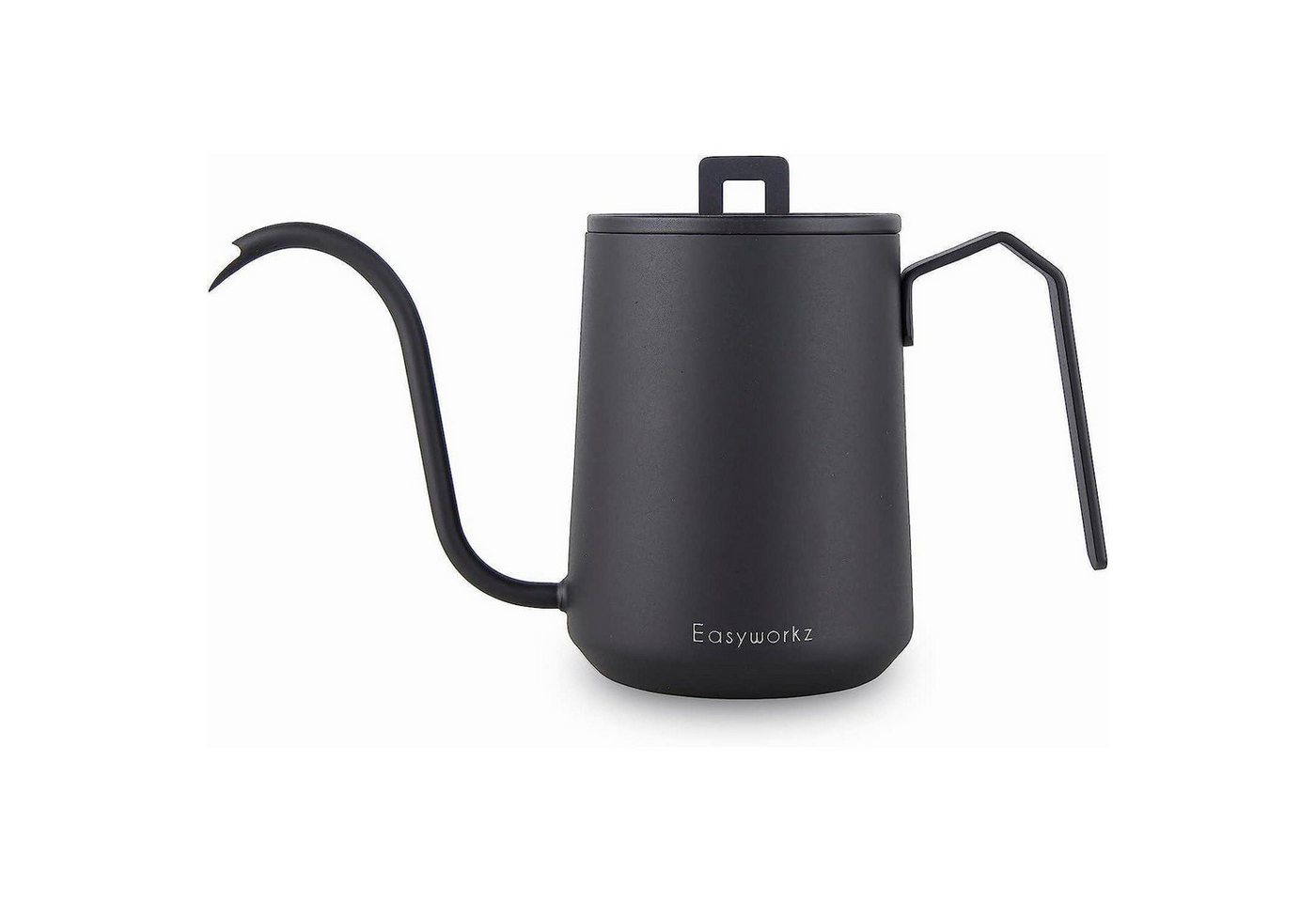 LuxusKollektion Kochbesteck-Set Kaffeekanne Schwanenhals Edelstahl 600ml Handtropfen Mattschwarz von LuxusKollektion