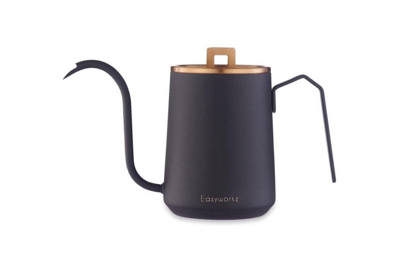 LuxusKollektion Kochbesteck-Set Kaffeekanne Schwanenhals Edelstahl Ausguss 600 Roségold Schwarz von LuxusKollektion