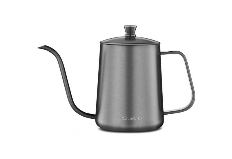 LuxusKollektion Kochbesteck-Set Kaffeekanne Schwanenhals Pour Over Edelstahl 600ml Schwarz 600 ml von LuxusKollektion