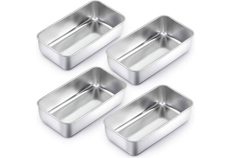 LuxusKollektion Kochbesteck-Set Kastenform Edelstahl Brotform Königskuchenform Brot Kuchen 4 Stück von LuxusKollektion