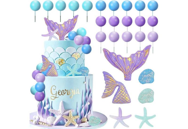 LuxusKollektion Kochbesteck-Set Kuchen Topper Meerjungfrau Meeralgen Seestern 24pcs 1 von LuxusKollektion