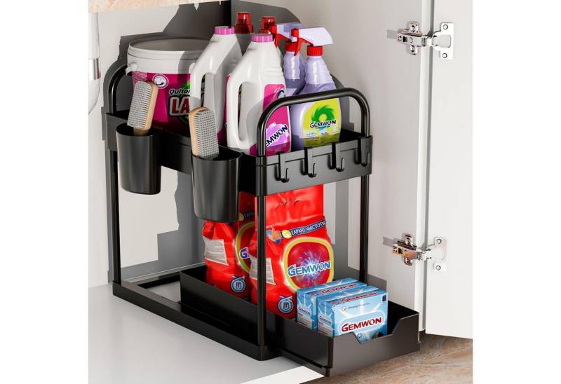 LuxusKollektion Kochbesteck-Set Küchen Organizer Unter Waschbecken Regal 2 21.5 cm x 40.5 cm x 32 cm LuxusKollektion Kochbesteck-Set Küchen Organizer Unter Waschbecken Regal 2 21.5 cm x 40.5 cm x 32 cm von LuxusKollektion