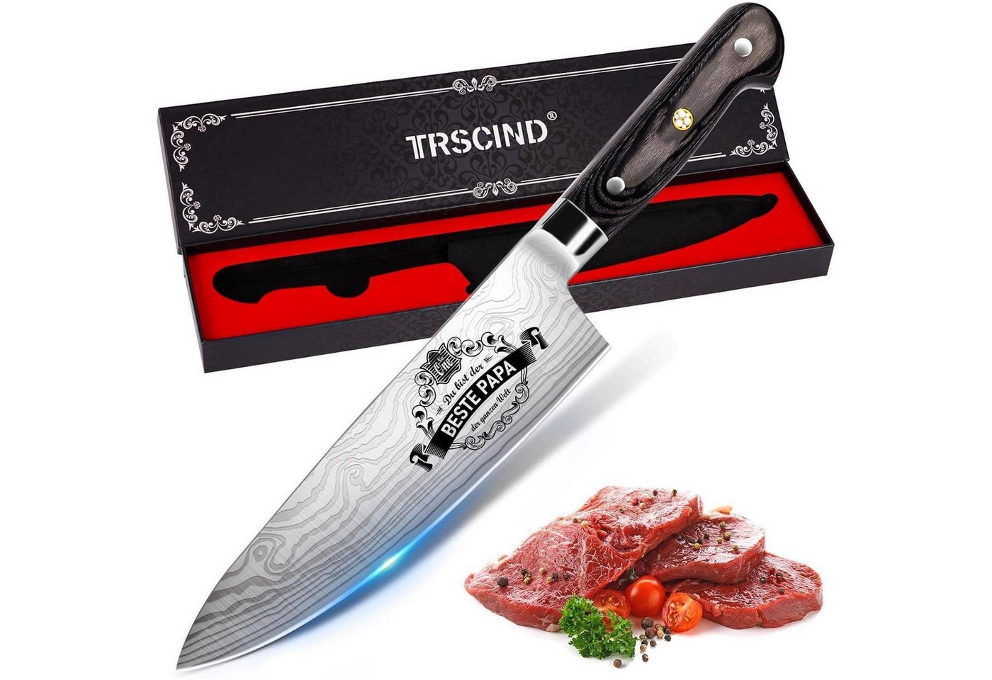 LuxusKollektion Kochbesteck-Set Küchenmesser Chefmesser Kochmesser Edelstahl Profi Papa LuxusKollektion Kochbesteck-Set Küchenmesser Chefmesser Kochmesser Edelstahl Profi Papa von LuxusKollektion