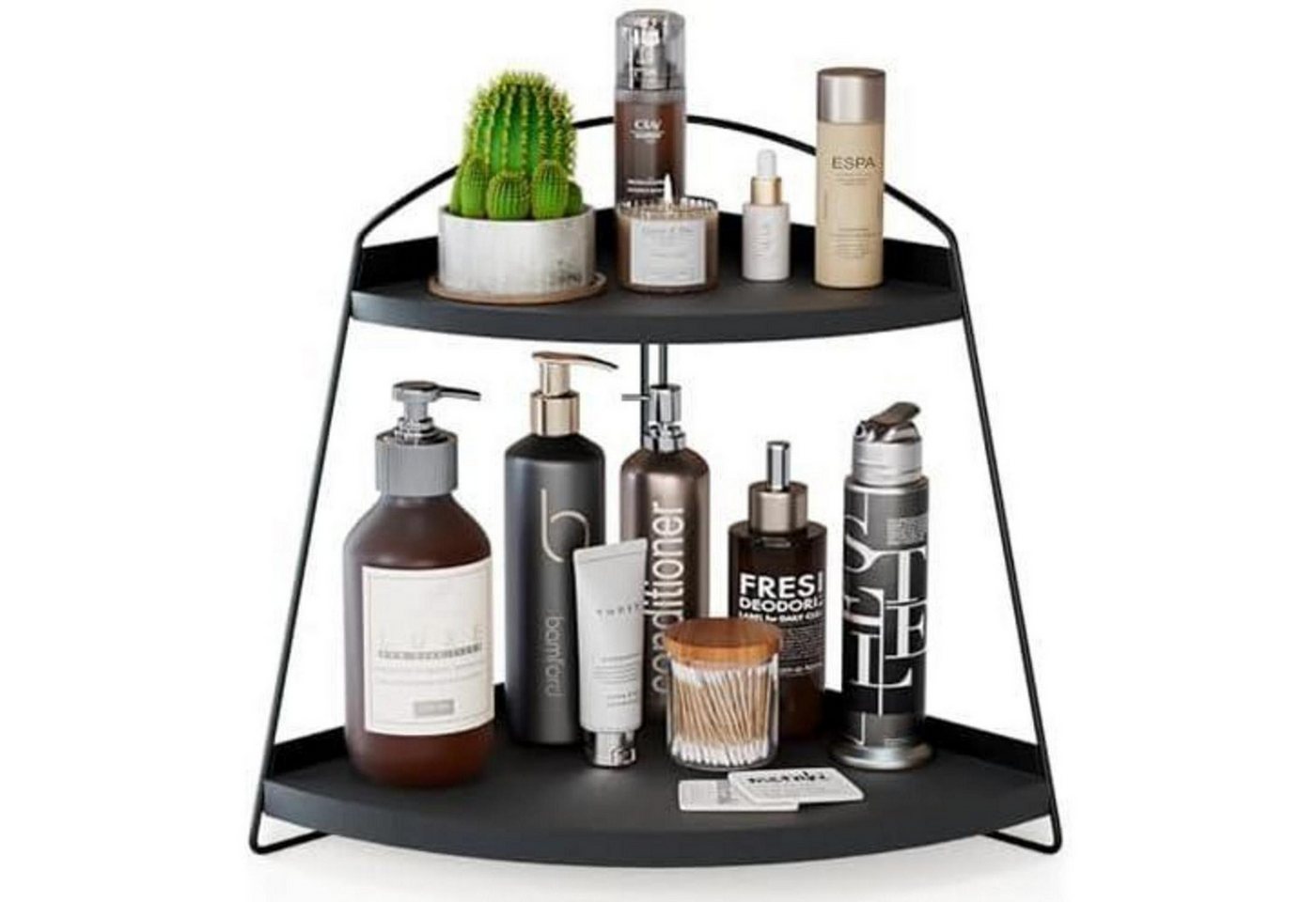 LuxusKollektion Kochbesteck-Set Organizer 2 Etagen Eck Küchenregal Badezimmer Kosmetik Schwarz 1 LuxusKollektion Kochbesteck-Set Organizer 2 Etagen Eck Küchenregal Badezimmer Kosmetik Schwarz 1 von LuxusKollektion