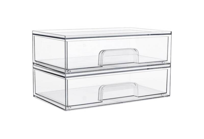 LuxusKollektion Kochbesteck-Set Organizer 3 Schubladen Clear Schminktisch Transparent 2 Pack-Breit LuxusKollektion Kochbesteck-Set Organizer 3 Schubladen Clear Schminktisch Transparent 2 Pack-Breit von LuxusKollektion