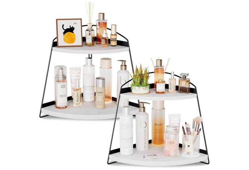LuxusKollektion Kochbesteck-Set Organizer Eckregal 2 Etagen Küche Badezimmer Kosmetik Weiß 2 LuxusKollektion Kochbesteck-Set Organizer Eckregal 2 Etagen Küche Badezimmer Kosmetik Weiß 2 von LuxusKollektion