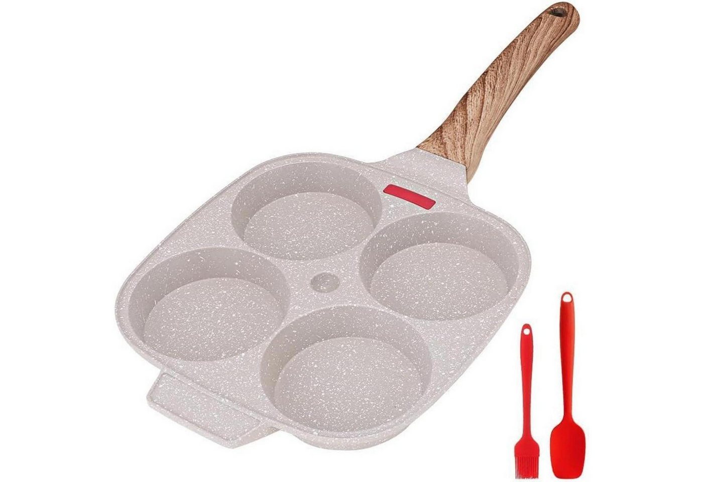 LuxusKollektion Kochbesteck-Set Pfanne Spiegelei 4 Loch Augenpfanne Antihaft Aluminium Weiß Normale LuxusKollektion Kochbesteck-Set Pfanne Spiegelei 4 Loch Augenpfanne Antihaft Aluminium Weiß Normale von LuxusKollektion