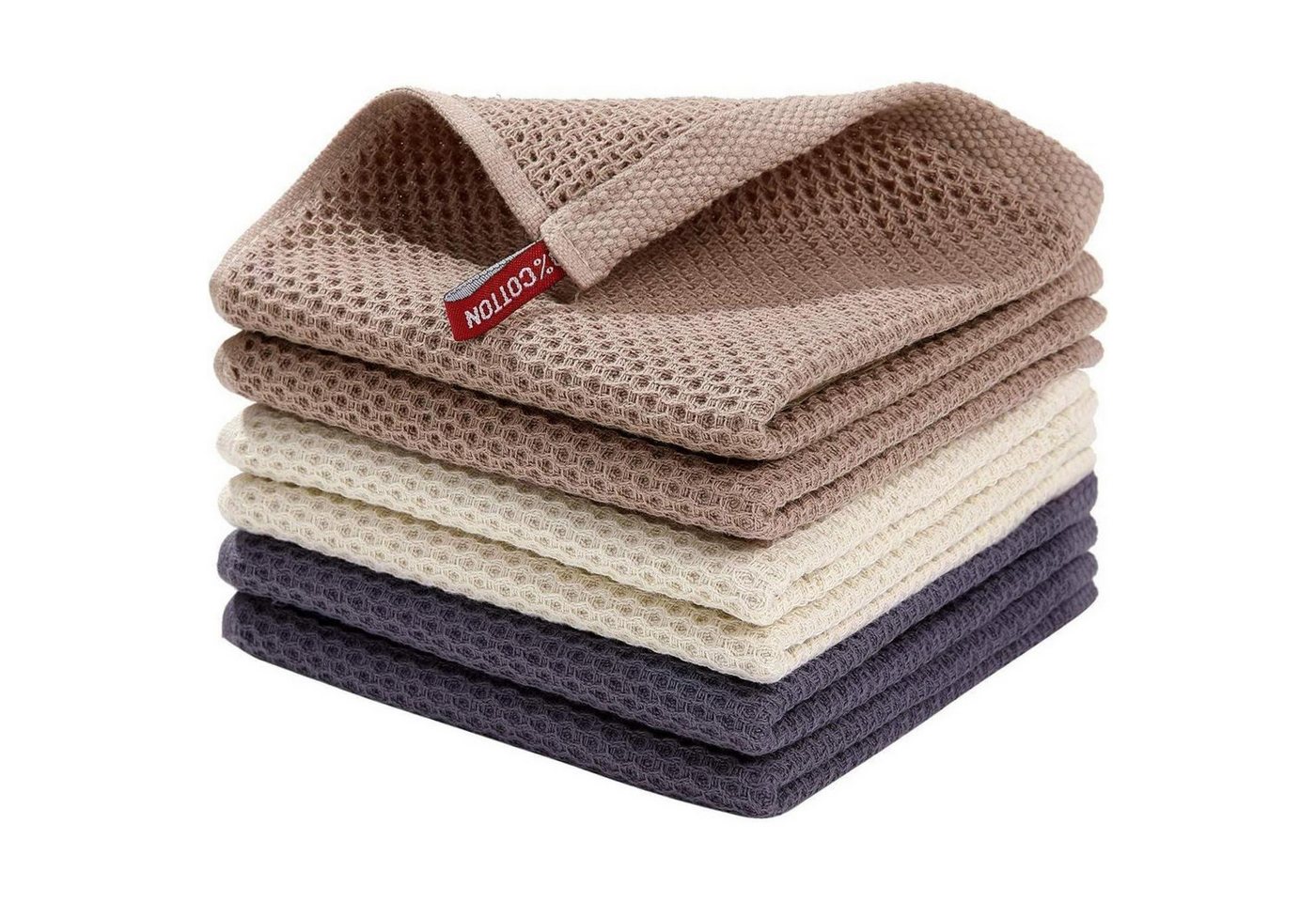 LuxusKollektion Kochbesteck-Set Spültücher Baumwolle Haushalt Küche Geschirr Grau beige braun 33x33 CM LuxusKollektion Kochbesteck-Set Spültücher Baumwolle Haushalt Küche Geschirr Grau beige braun 33x33 CM von LuxusKollektion